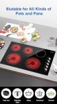 Weceleh 7300W Electric Cooktop 30 Inch Built-in Electric Stove Top 5 Burners 11 Power Levels,Knob Control,Keep Warm Function,Child Safety Lock,Hot Surface Indicator