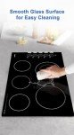 Weceleh 7300W Electric Cooktop 30 Inch Built-in Electric Stove Top 5 Burners 11 Power Levels,Knob Control,Keep Warm Function,Child Safety Lock,Hot Surface Indicator