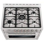 Cosmo 2-Piece Kitchen Package, 36" Gas Range & 36" Wall Mount Range Hood
