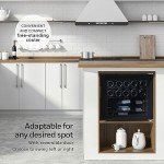 Honeywell 14 Bottle Compressor Wine Cooler Refrigerator, Compact Wine Cellar For Red, White, Champagne or Sparkling Wine, Digital Temperature Control, Glass Door