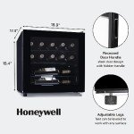 Honeywell 14 Bottle Compressor Wine Cooler Refrigerator, Compact Wine Cellar For Red, White, Champagne or Sparkling Wine, Digital Temperature Control, Glass Door