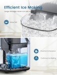 COWSAR Nugget Ice Makers Countertop, Soft Chewable Crushed Ice Maker Machine, Portable Pebble Ice Maker Countertop, 34Lbs/Day, Self-Cleaning, One-Button Operation Ice Machine for Home Kitchen Party