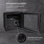 Honeywell 14 Bottle Compressor Wine Cooler Refrigerator, Compact Wine Cellar For Red, White, Champagne or Sparkling Wine, Digital Temperature Control, Glass Door