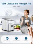 COWSAR Nugget Ice Makers Countertop, Soft Chewable Crushed Ice Maker Machine, Portable Pebble Ice Maker Countertop, 34Lbs/Day, Self-Cleaning, One-Button Operation Ice Machine for Home Kitchen Party