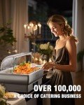 PYY Electric Chafing Dish Full Size Stainless Steel Chafer,Temperature Control, Chafing Dish Buffet Set for Catering,Buffets