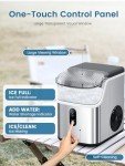 COWSAR Nugget Ice Makers Countertop, Soft Chewable Crushed Ice Maker Machine, Portable Pebble Ice Maker Countertop, 34Lbs/Day, Self-Cleaning, One-Button Operation Ice Machine for Home Kitchen Party