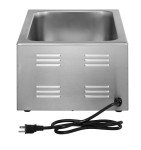 Kratos Commercial Electric Countertop Food Warmer/Portable Steam Table Food Warmer, 120V, 1200 Watts, Stainless Steel, Fits 12" x 20" Food Pan (28W-168)