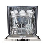 ZLINE 24 in. Fingerprint Resistant Top Control Dishwasher with Stainless Steel Tub and Modern Style Handle, 52dBa