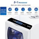 AIRMSEN Portable Countertop Dishwashers, 5 Washing Programs Mini Dishwashers with 5 L Built-in Water Tank and Double-layered Glass Door, No Hookup Needed for Home, Apartments & RVs