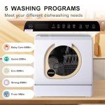 Mini dishwasher countertop .Compact Dishwasher with drying and double spray arms. Countertop Dishwasher With Water Tank. Portable dishwasher with 6 wash programs, can wash baby bottles.