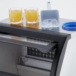 Commercial Ice Maker, 155 Lbs/24H Stainless Steel Undercounter Ice Maker, LED Digital Display Freestanding Ice Machine, 33 Lbs Storage Capacity for Bars/Cafes/Homes/Businesses