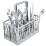 Noa Store Dishwasher Silverware Basket - Utensil Holder for Dishwasher with 7 Compartments - Universal Fit Drying Rack - White Dishwasher Cutlery Basket for Silverware and Utensils - 9.5x5.4x4.8-Inch