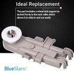 BlueStars Ultra Durable 8268743 Dishwasher Upper Rack Wheel - Compatible for Whirlpool Kenmore KitchenAid Dishwashers - Replaces WP8268743 AP6012252 PS11745459 - PACK OF 4