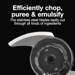 Proctor Silex Durable Electric Vegetable Chopper & Mini Food Processor for Chopping, Puree & Emulsify, 1.5 cups, Black