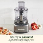 Cuisinart 8 Cup Food Processor, 350-Watt Motor, Gunmetal, FP-8GMP1