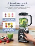 Ganiza Smoothie Blender, 12-Piece Blender For Shakes and Smoothies, 43Oz Large Blender Jar & 2 Portable Blender Cups, Personal Smoothies Maker for Kitchen with Auto-smart Tech & Speed Control