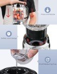 Ganiza Smoothie Blender, 12-Piece Blender For Shakes and Smoothies, 43Oz Large Blender Jar & 2 Portable Blender Cups, Personal Smoothies Maker for Kitchen with Auto-smart Tech & Speed Control