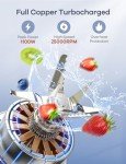 Ganiza Smoothie Blender, 12-Piece Blender For Shakes and Smoothies, 43Oz Large Blender Jar & 2 Portable Blender Cups, Personal Smoothies Maker for Kitchen with Auto-smart Tech & Speed Control