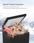 ADT Chest Freezer Free-Standing Top Door Freezers 6.8℉ to -4℉ (3.5 Cubic Feet, CBlack)