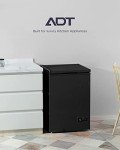 ADT Chest Freezer Free-Standing Top Door Freezers 6.8℉ to -4℉ (3.5 Cubic Feet, CBlack)