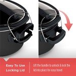 BLACK+DECKER 7-Quart Slow Cooker, SCD4007, Chalkboard Exterior, Locking Lid, 3 Heat Settings, Removable Stoneware Crock