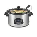 Hamilton Beach Portable 6 Quart Set & Forget Digital Programmable Slow Cooker with Lid Lock, Temperature Probe & Defrost Setting, Dishwasher Safe Crock & Lid, Silver (33869)