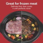 Hamilton Beach Portable 6 Quart Set & Forget Digital Programmable Slow Cooker with Lid Lock, Temperature Probe & Defrost Setting, Dishwasher Safe Crock & Lid, Silver (33869)