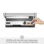 Breville the Smart Electric BBQ Grill, One Size, Brushed Stainless Steel