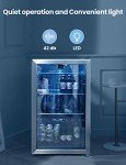 COMFEE' CRV115TAST Cooler, 115 Cans Beverage Refrigerator, Adjustable Thermostat, Glass Door With Stainless Steel Frame, Reversible Hinge Door And Legs For Home, Apartment