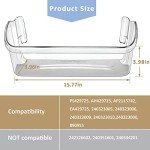 240323002 Refrigerator Door Bin Shelf Compatible with Frigidaire or Electrolux, Bottom 2 Shelves on Refrigerator Side, Clear, Double Unit, Replaces PS429725, AP2115742