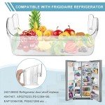 242126602 Refrigerator Door Bin Shelf Replacement for Elec.trolux and Frigi.daire Refrigerator - Fits AMI PARTS Side Shelf Bottom Rack Parts 4547407 AP6278233 PS12364199 EAP12364199