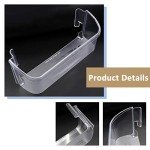 240323002 Refrigerator Door Bin Shelf Compatible with Frigidaire or Electrolux, Bottom 2 Shelves on Refrigerator Side, Clear, Double Unit, Replaces PS429725, AP2115742