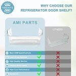 242126602 Refrigerator Door Bin Shelf Replacement for Elec.trolux and Frigi.daire Refrigerator - Fits AMI PARTS Side Shelf Bottom Rack Parts 4547407 AP6278233 PS12364199 EAP12364199