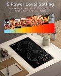 AMZCHEF 2-Burner Electric Induction Cooktop 1800W