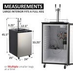TROPOW Dual Tap Stainless Steel Kegerator 6.1 CF