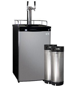 Kegco Dual Faucet Homebrew Kegerator with Kegs