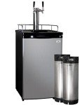 Kegco Dual Faucet Homebrew Kegerator with Kegs