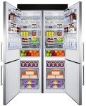48" Wide Bottom Freezer Refrigerator Set with Grill