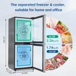 Compact Silver Refrigerator with Freezer, 4.0 Cu.ft