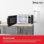 Compact 1100W Magic Chef Countertop Microwave Oven