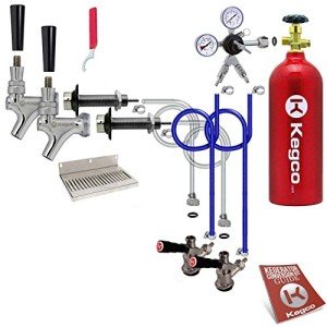Kegco 2-Tap Chrome Kegerator Kit