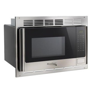 RecPro Stainless Steel RV Microwave with Trim Kit