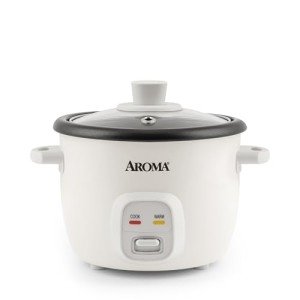 Aroma 4-Cup Rice & Grain Cooker, White