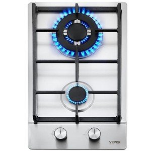 VEVOR 12" Dual Fuel Built-in Cooktop - 12250BTU
