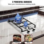 VEVOR 12" Dual Fuel Built-in Cooktop - 12250BTU