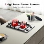 Gasland 12" 2-Burner Stainless Steel Gas Cooktop
