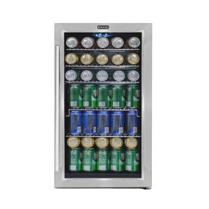 Getue Whynter BR-130SB Beverage Cooler, Black/Stainless Steel