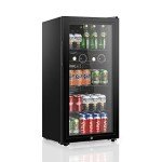 HAILANG 4.5 cu.ft Beverage Refrigerator with Glass Doors
