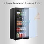 HAILANG 4.5 cu.ft Beverage Refrigerator with Glass Doors