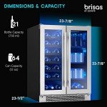 Zephyr Brisas 24" Dual-Zone Wine & Beverage Cooler